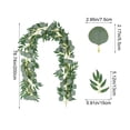 thumbnail image 3 of WRKEKC Clearance Simulated Willows Leaf Eucalyptuss Rattan Artificial Round Apples Leaf Ivy Wedding Party Decoration Eucalyptuss Leaf Rattan, 3 of 6