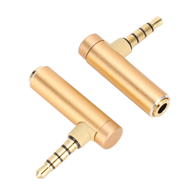 Stereo Connector, Aluminum Alloy Shell Audio Cable Jack, Durable Digital Cameras For Mobile Phones Laptops Desktops Black,Gold,Blue