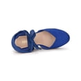 thumbnail image 4 of BLISSFUL STEP Chaussures pour Femmes Sandales Espadrilles à Talon Compensé Haut Bout Rond Bleu Royal 9, 4 of 7