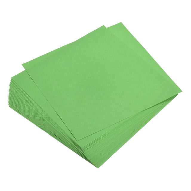 Unique Bargains 25 Sheets 8x8 Inch Origami Paper Double Sided Green Square Sheet for Art Craft Project, Beginners