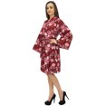 thumbnail image 1 of Bimba Kimono à Imprimé Floral pour Femmes en Popeline de Coton, Tenue de Nuit de Mariée, Couvre-Maillot - 18, 1 of 5