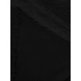 thumbnail image 4 of Innerwin Cardigan Outfit Set Open Front Women Fuzzy 3 Piece Sweatsuit Sleep Solid Color Regular Lounge Sets Black 3XL, 4 of 7