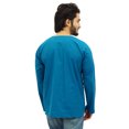thumbnail image 4 of Atasi Kurta pour Homme à Col Rond en Coton, Manches Retroussables, Chemise Bleue - X-Grand, 4 of 6
