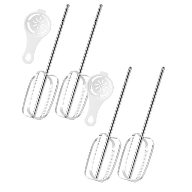 Oleegame 2PC Egg Beater/Beater Whisk Handheld Mixer Electric Mixer Replacement Attachment Silver
