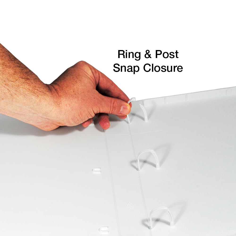 UniKeep 3 Ring Binder with Clipboard - White - Fully Enclosed Binder - 1.5 Inch Spine - without Clear Outer Overlay - Pack of 3 Binders