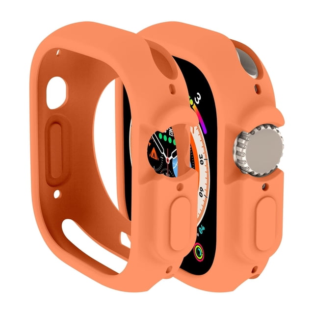 LEIXIUER(1Pack/3Pack) Compatible with Apple Watch Ultra case 49mm All-Round Shockproof TPU Silicone Protective Cover Bumper Shock-Absorbing Scratch-Resistant Protective case for Apple Watch Ultra 49mm