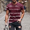 thumbnail image 2 of HKEJIAOI Chemise pour Homme Noir Blanc Décontractée en Spandex Rayée T-Shirts à Col Rond Basique Chandail Rayé Homme, 2 of 5