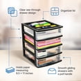 thumbnail image 2 of Gracious Living 4 Drawer Desktop Storage w/ Organizer Lid, Black (2 Pack), 2 of 8