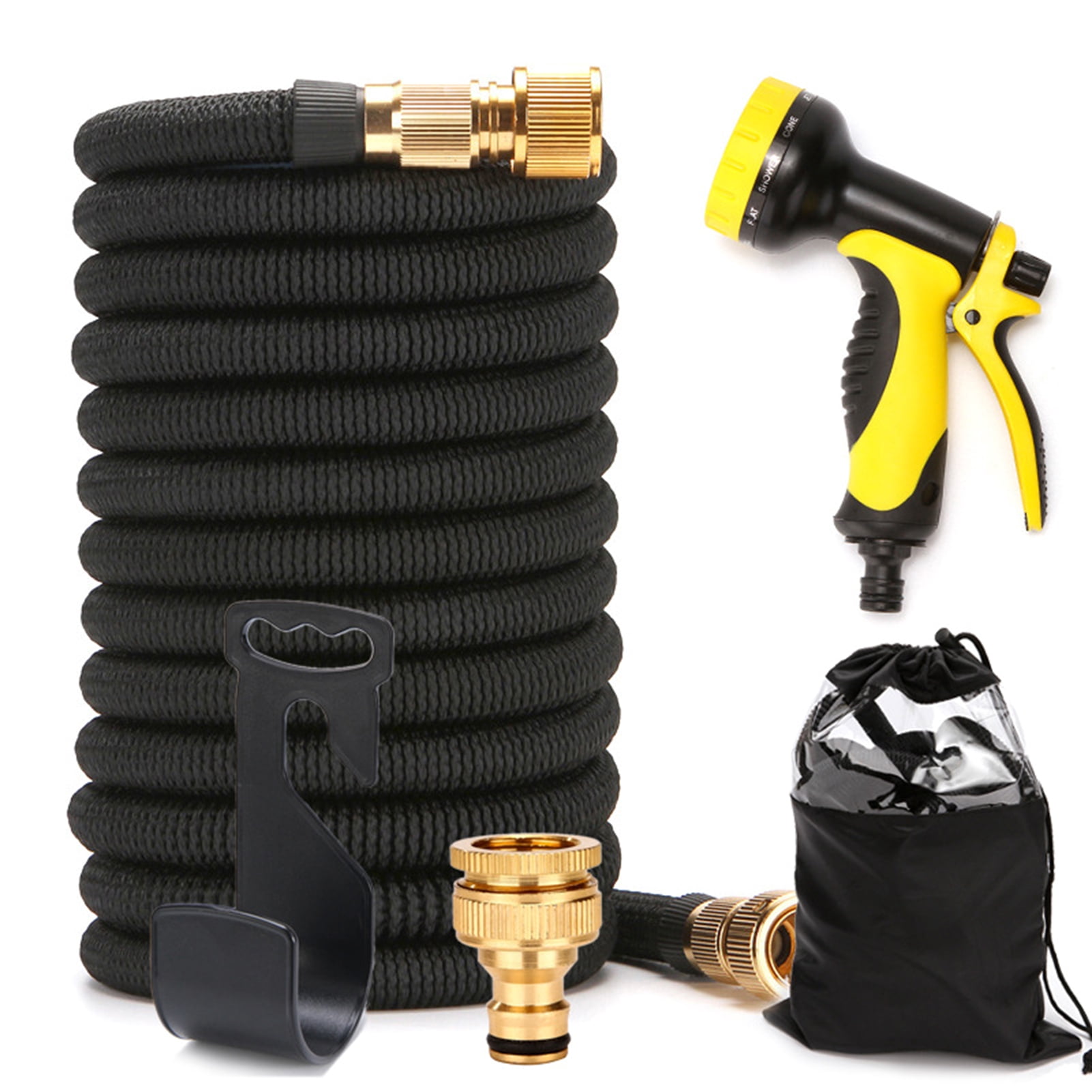 Expandable Garden Hose Multi-Functional Practical Flexible Water Hose with Nozzle Connectors for Floor Washing/Garden Watering/Pet Cleaning