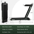 thumbnail image 2 of Gymax Tapis Roulant Motorisé Pliant pour Dessous de Bureau Tapis Roulant Électrique avec Appli Vert, 2 of 10