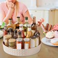 thumbnail image 4 of GROWTH TANK Turntable Organizer 360 Rotatable Spice Rack Fruit Basket Cosmetic Organizer for White, 4 of 6