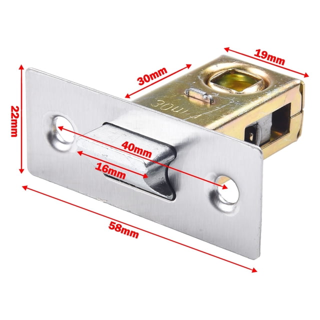 Mortice Door Tubular Latch Internal Bolt Facility Sprung Catch Flat