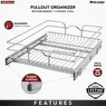 thumbnail image 3 of Rev-A-Shelf Kitchen Cabinet Pull Out Shelf Organizer, 18 x 22 In, 5WB1-1822CR-1, 3 of 9