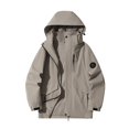 thumbnail image 3 of ManxiVoo Veste Élégante pour Femme Résistante à l'Eau Respirante Coupe-Vent de Printemps pour Usage Quotidien Mode de Rue Taille TTG Kaki, 3 of 6