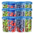 thumbnail image 1 of Birdeem 50oz Airtight Food Storage Containers, Plastic Meal Prep Containers with Lids, Leakproof for Lunch, Stackable Kitchen Organization, 1 of 7
