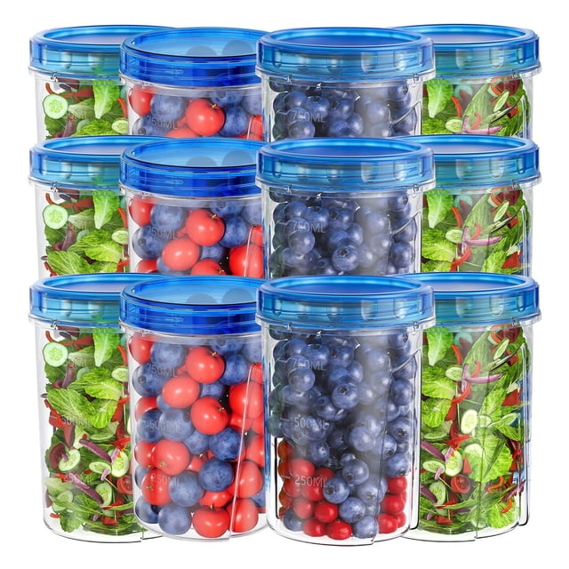 Birdeem 50oz Airtight Food Storage Containers, Plastic Meal Prep Containers with Lids, Leakproof for Lunch, Stackable Kitchen Organization