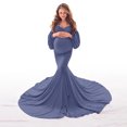 thumbnail image 1 of zanvin Robe de Grossesse pour Femmes, Accessoires de Photographie pour Femmes Enceintes, Robe de Maternité Longue à Épaules Dénudées, 1 of 5