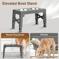 thumbnail image 5 of Elevated Dog Double Bowls, 5 Adjustable Heights Raised Dog Bowl Stand With 2 Removable, 5 of 5