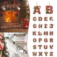 thumbnail image 4 of Hbdhejl 26 Pieces Red Letters Christmas Tree Decorations Candy Cane Letters With Berry Pattern Mini Alphabet Hanging Ornaments Party Home 2D Acrylic Christmas Tree, 4 of 4