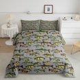 thumbnail image 2 of Ensemble de Douillette Simple pour Enfants Pêche, Ensemble de Lit Rétro Brochet pour Hommes Adultes, Douillette en Duvet Douce Pêche et Chasse pour Chambre, Ensemble de Courtepointe Confortable et Respirant Animaux Poissons Vintage Rustique, 2 of 7