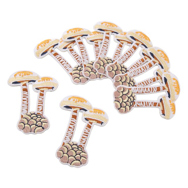 Mushroom Iron On Patch, Cotton Unique DIY Embroidered Mushroom Stickers Decorative 16PCS Easy To Use For Clothing For Hat