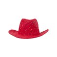 thumbnail image 1 of Chapeau de Cowboy à Garniture de Paillettes Scintillantes (Rouge), 1 of 2