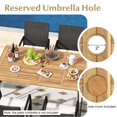 thumbnail image 2 of Gymax Set of 7 Dining Set w/ Acacia Wood Dining Table Rattan Armchairs Soft Cushions, 2 of 3