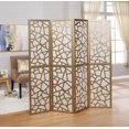 thumbnail image 3 of Roundhill Furniture Giyano 4 Panel Screen Room Divider, Gold, 3 of 4