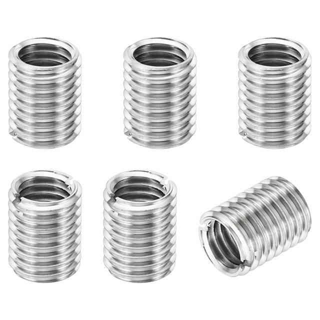 Unique Bargains Adaptateurs Filetage Manchon Réducteur Écrou 6pcs M12x1.75 Mâle à M10x1.5 Femelle Réparation Insert Écrou 15mm