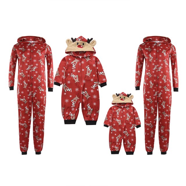 Pyjamas de Noël Assortis pour la Famille Ensembles PJs Vêtements de Nuit Xmas Vêtements de Nuit PJs