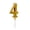 4 Golden, variant on Celebration Candles Elegant Convenient ABS Fashion Number Celebration Candles for Birthday