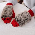 thumbnail image 1 of XZNGL Cartoon Hedgehog Wool Double Layer Thermal Insulation with Finger Weave Gloves, 1 of 7