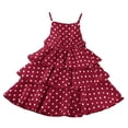 thumbnail image 1 of GDREDA Robe d'Été Imprimée pour Tout-Petites Filles Sans Manches à Imprimés Robe de Danse Fête Robes Vêtements Rouge, 7-8 Ans, 1 of 4