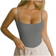 thumbnail image 1 of Timegard Camisoles pour Femmes Col Rond Bretelles Spaghetti Couleur Unie Été Décontracté Confortable Sans Manches, 1 of 6