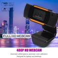 thumbnail image 2 of Caméra Web HD avec Microphone, Transducteur USB, Caméra Web Gratuite pour Windows 10 8 7, 2 of 7