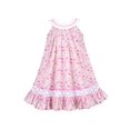 thumbnail image 1 of Girls Dress O-neck Embroidery Ruffle A-line Floral Flare Sleeveless 5 Years, 1 of 1