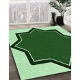 thumbnail image 3 of Ahgly Tapis Rectangulaire Lavable en Machine Intérieur Transitionnel Vert Émeraude Profond, 2 Pieds x 3 Pieds, 3 of 7