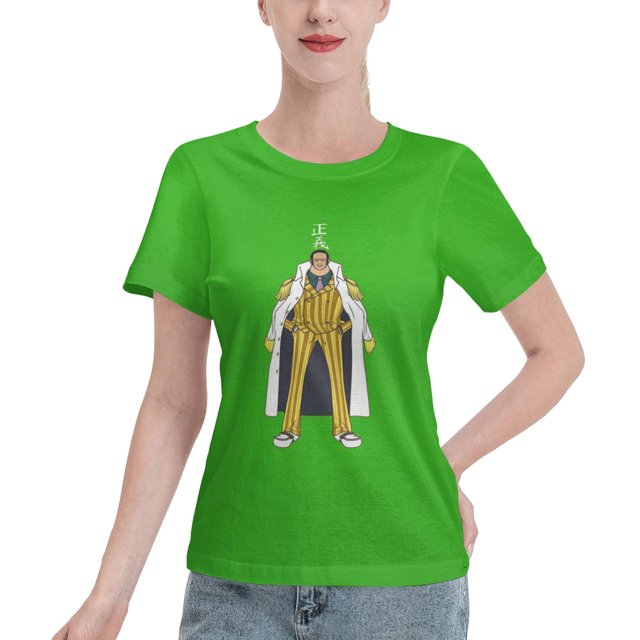 T-Shirt Basique à Manches Courtes pour Femme une Pièce Singe Jaune