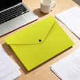 thumbnail image 2 of ZTTD Felt File Folder, Durable Briefcase, Document Bag, Paper File Folders, Portfolio Case, Letter Envelope, Handbag Button Closure, for Office Home S-chool Stationery (Z06-Yellow), 2 of 9