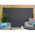 thumbnail image 2 of Outdoor patio privacy retractable side awning screen in charcoal color, 2 of 7