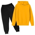 thumbnail image 2 of MeetoTime Ensemble de Survêtement à Capuche pour Garçons et Filles, Chandail en Molleton et Pantalon de Jogging, 2 Pcs, pour 3-10 Ans, 2 of 3