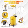 thumbnail image 2 of Réservoir d'Égouttage d'Huile Usée Portatif à Air – Capacité de 20 Gallons, Hauteur d'Entonnoir Réglable (38-65 Pouces), Roues Durables et Boîte à Outils Intégrée pour les Changements d'Huile d'Auto, de Moto et de Camion, 2 of 7