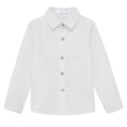 thumbnail image 1 of Penkiiy Chemise Décontractée à Manches Longues pour Tout-Petits, Enfants, Bébés Garçons, Col Rabattu, 12-13 Ans, Blanc, 1 of 5