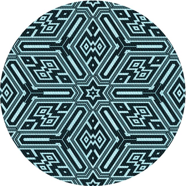 Ahgly Company Tapis Rond Lavable en Machine Intérieur Transitionnel Vert Sarcelle Profond, 3 Pieds Rond