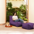 thumbnail image 4 of Gouchee Home Alpine Purple Bean Bag Lounger – Water-Repellent Indoor/Outdoor Chair with High-Density Polystyrene Bead Filling, Lightweight Modern Seating for Poolside or Living Room, 4 of 10