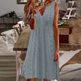 thumbnail image 1 of Gspmoly Robe d'Été, Mode Femmes Été Décontractée Unie à Col en V Sans Manches Robe Mini Robes Formelles pour Femmes Offres Prime, 1 of 6