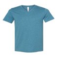 thumbnail image 1 of BELLA+CANVAS T-Shirt Jersey à Col en V pour Homme, TP, Bleu Sarcelle Foncé Chiné, 1 of 1