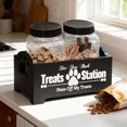thumbnail image 3 of Durable Pet Storage Organizer Decorative Cat and Dog Food Container with Two Airtight Jars, 3 of 3