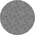thumbnail image 1 of Ahgly Company Tapis d'Intérieur Rond Lavable en Machine Gris Transitionnel, 5 Pieds Rond, 1 of 7