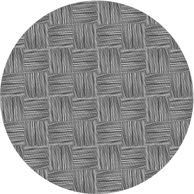 Ahgly Company Tapis d'Intérieur Rond Lavable en Machine Gris Transitionnel, 5 Pieds Rond